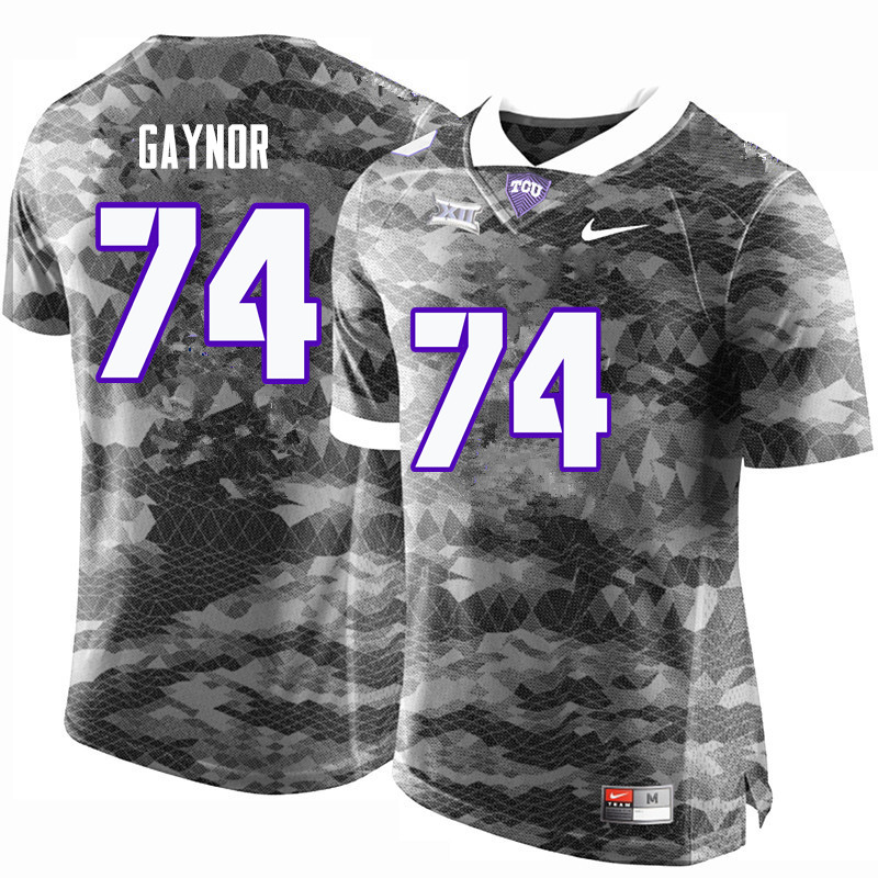 Men #74 Chris Gaynor TCU Horned Frogs College Football Jerseys-Gray - Click Image to Close